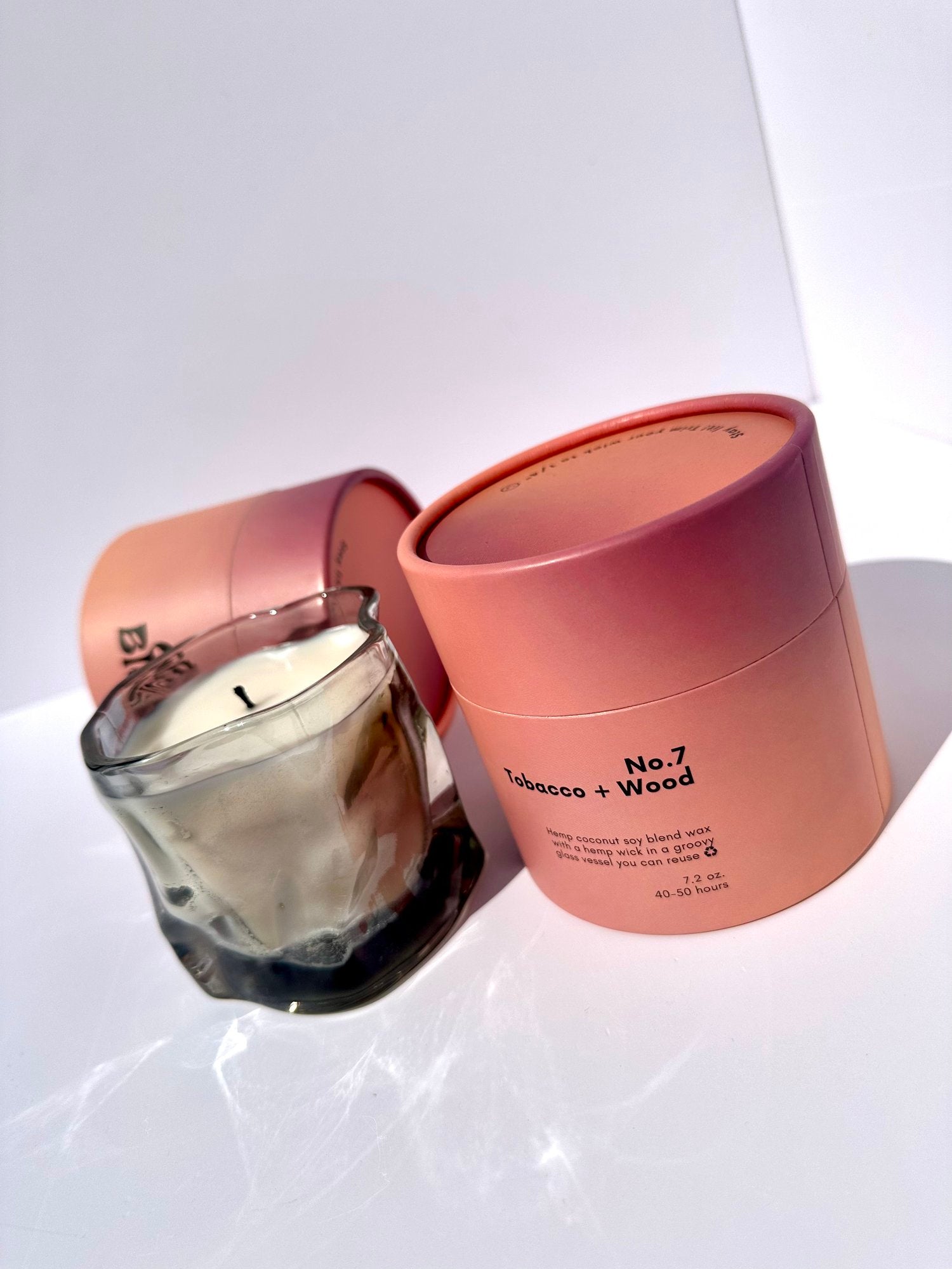 Choice Blooms - No. 7 Tobacco + Wood Candle -