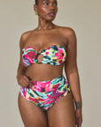 Montce - Isla Floral Full Coverage High Rise Bikini Bottom -