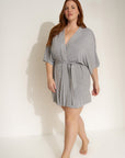 Be Idle - The Jersey Short Robe - Heather Grey -