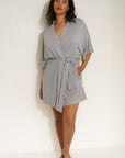 Be Idle - The Jersey Short Robe - Heather Grey -