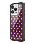 Wildflower iPhone case 15 Pro Polka Dot | Purple and Yellow Cute