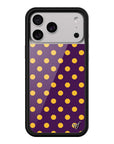 Wildflower iPhone case 17 Pro Max Polka Dot | Purple and Yellow Cute