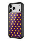 Wildflower iPhone case 17 Pro Max Polka Dot | Purple and Yellow Cute