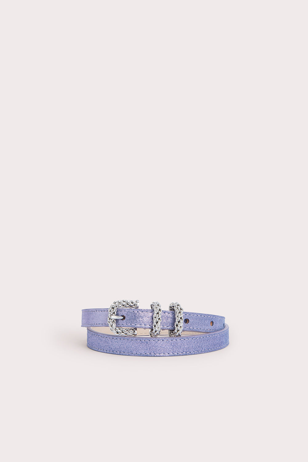 By Far - Kat Bluebell Jeans Lame Leather -