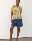 Callahan Knitwear - Leonor Crochet Polo - Bronze -