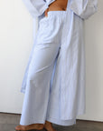 The Pinstripe Boxer Pant - Sky