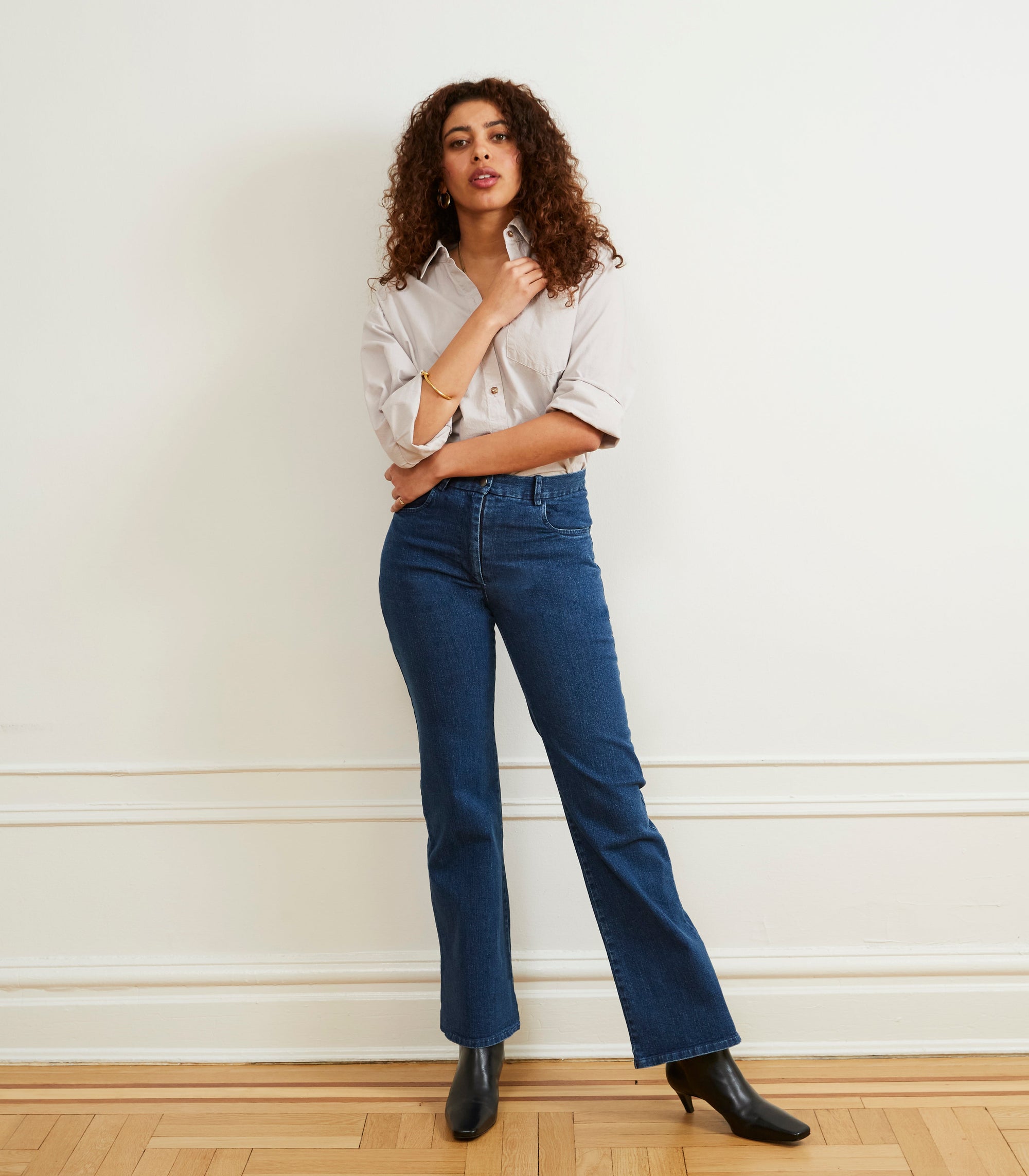 Loup - Marie Flare Leg Jeans - Dark Indigo -
