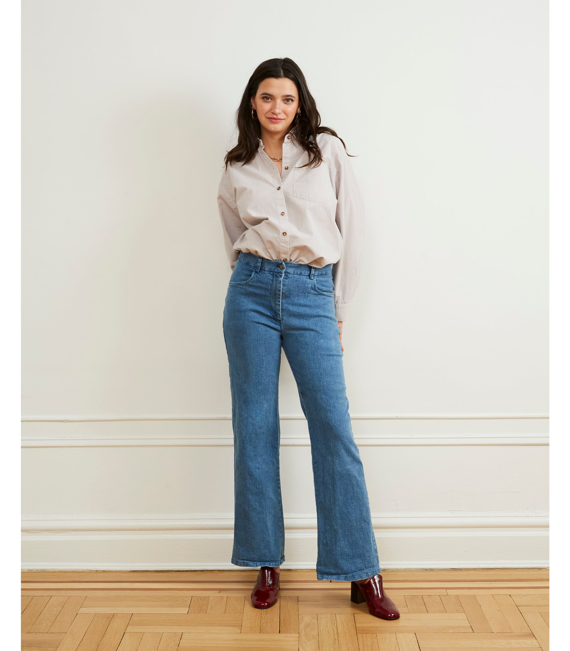 Loup - Marie Flare Leg Jeans - Light Indigo -