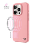 Wildflower iPhone case 15 Pro Pink MagSafe Sleek Pink