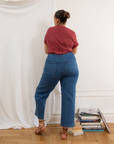 Loup - Kate Wide Leg Ankle Jeans - Washed Indigo -
