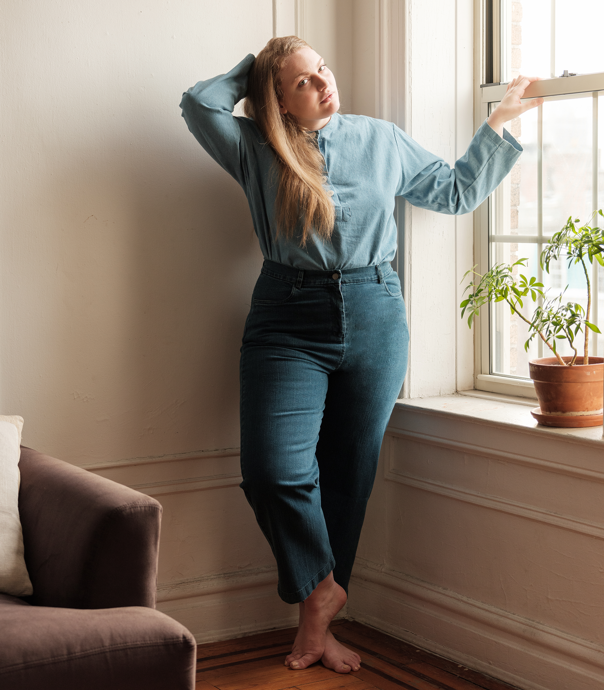 Loup - Parker Straight Leg Jeans - Washed Indigo -