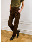 Loup - Long James Straight-Leg Work Pant - Brown -