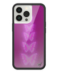 Wildflower iPhone case 13 Pro Neon Butterfly Plum Pink Cute