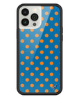 Wildflower iPhone case 13 Pro Max Polka Dot | Blue and Orange Cute