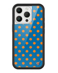 Wildflower iPhone case 16 Pro Polka Dot | Blue and Orange Cute