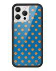 Wildflower iPhone case 16 Pro Max Polka Dot | Blue and Orange Cute