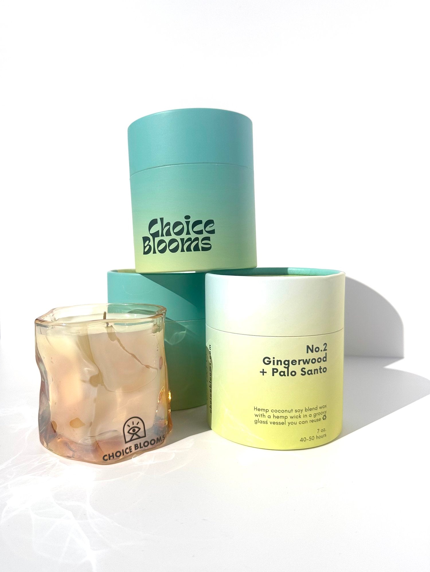 Choice Blooms - No. 2 Gingerwood + Palo Santo Candle -