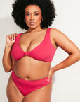 Nomads Swimwear - Playa Swim Top - Raspberry -