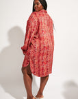 Nomads Swimwear - Sol Button-Up Shirt Dress - Iguana -