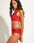 Nomads Swimwear - Bay Bottom II - Iguana/Merlot -