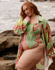Nomads Swimwear - Sol Button-Up Shirt Dress - Birds of Paradise -