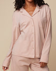 Harper Wilde - Perfect Pima Long Sleeve PJ Shirt - Bellini -