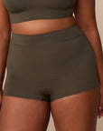 Harper Wilde - Cloud Cotton Highwaist Boyshort - Olive -