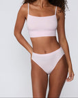 Cloud Cotton Thin Strap Bralette - Primrose