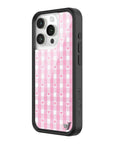 Wildflower iPhone case 15 Pro Pink Gingham Hearts Vintage Cute Classic 2