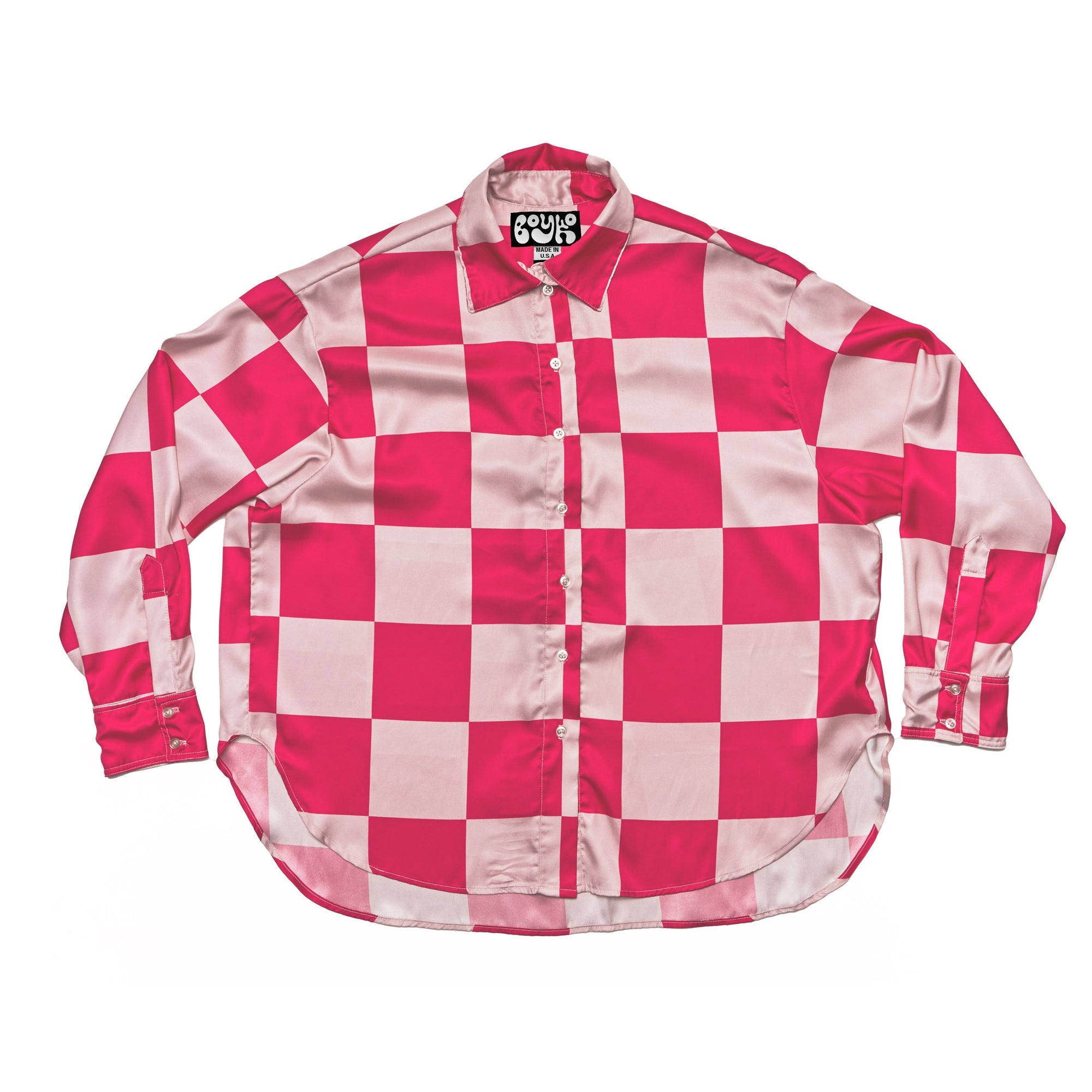 Boyko - Blake Blouse - Hot Pink Check -