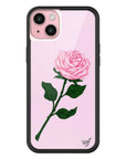 Wildflower iPhone case 15 Plus Pink Rose Flowers Cute