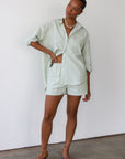 The Pinstripe Boxer Short - Green