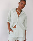 The Pinstripe Button Down - Green