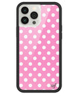 Wildflower iPhone case 13 Pro Max Pink Polka Dots Cute Classic