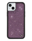 Wildflower iPhone case 15 Plus Rhinestone | Pink Sparkle Cute