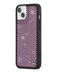 Wildflower iPhone case 15 Plus Rhinestone | Pink Sparkle Cute