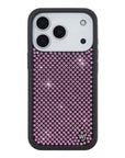 Wildflower iPhone case 17 Pro Rhinestone | Pink Sparkle Cute