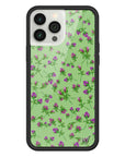 Wildflower iPhone case 13 Pro Max Purple Posie Rosie Cute Green