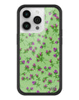 Wildflower iPhone case 14 Pro Purple Posie Rosie Cute Green
