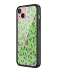 Wildflower iPhone case 15 Plus Purple Posie Rosie Cute Green