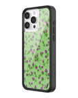 Wildflower iPhone case 15 Pro Max Purple Posie Rosie Cute Green