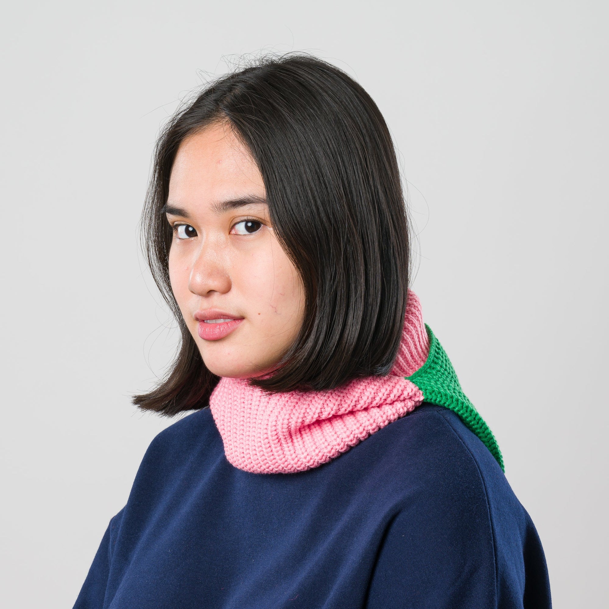 Verloop - Ribbed Colorblock Balaclava -