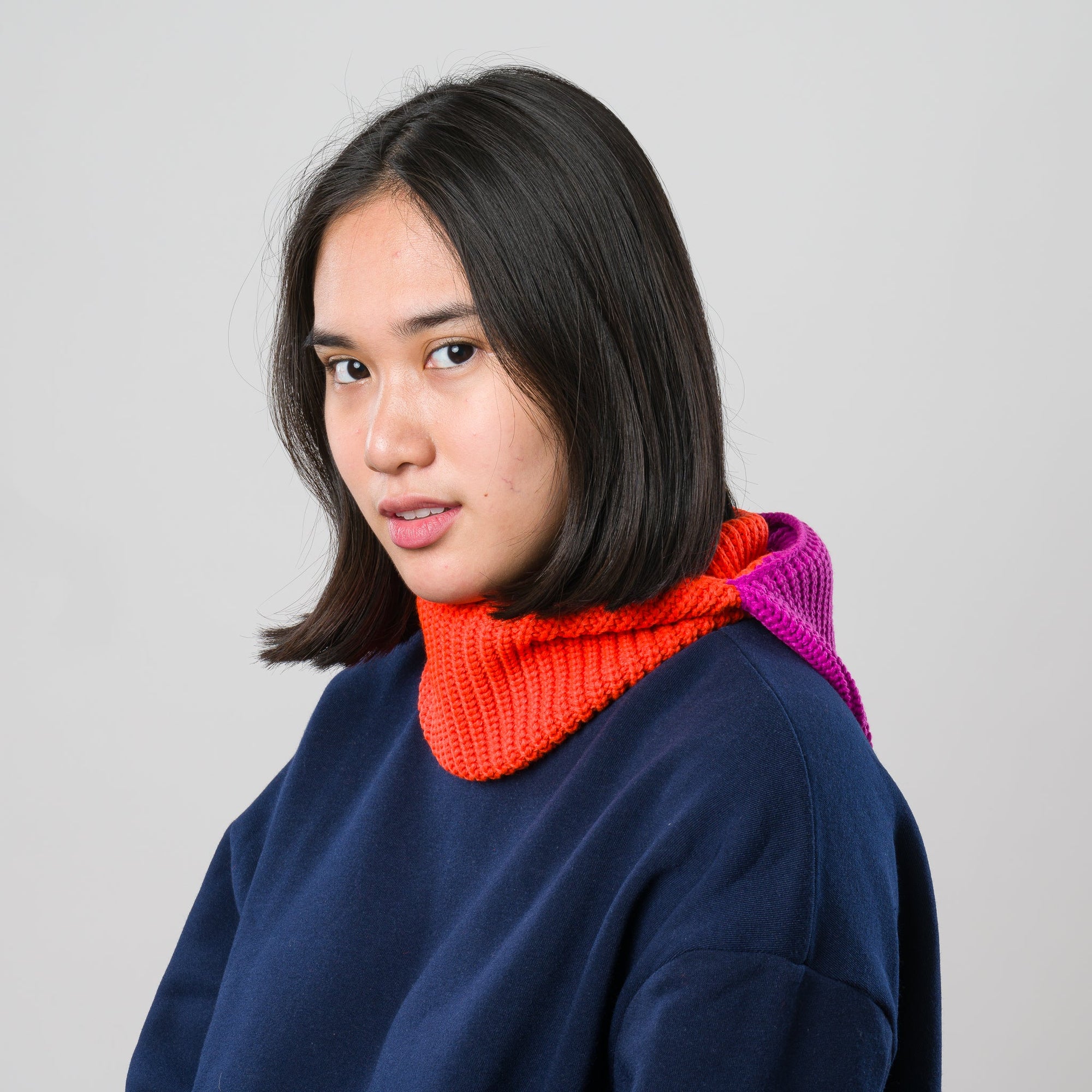 Verloop - Ribbed Colorblock Balaclava -