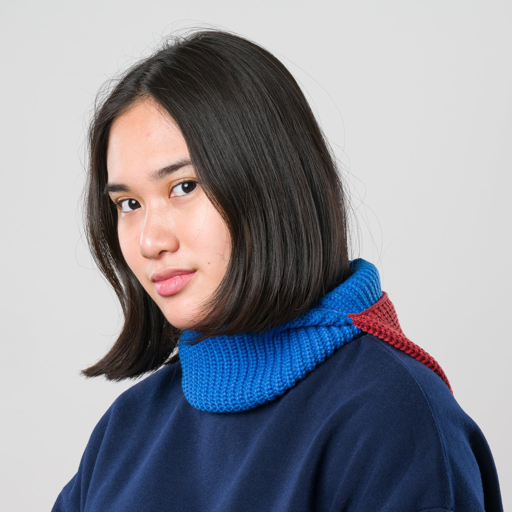 Verloop - Ribbed Colorblock Balaclava -