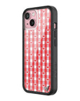 Wildflower Red Gingham Heart iPhone 15 Case
