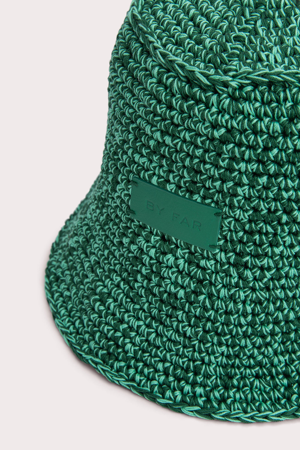 By Far - Robbie Clover Green Cotton Melange -
