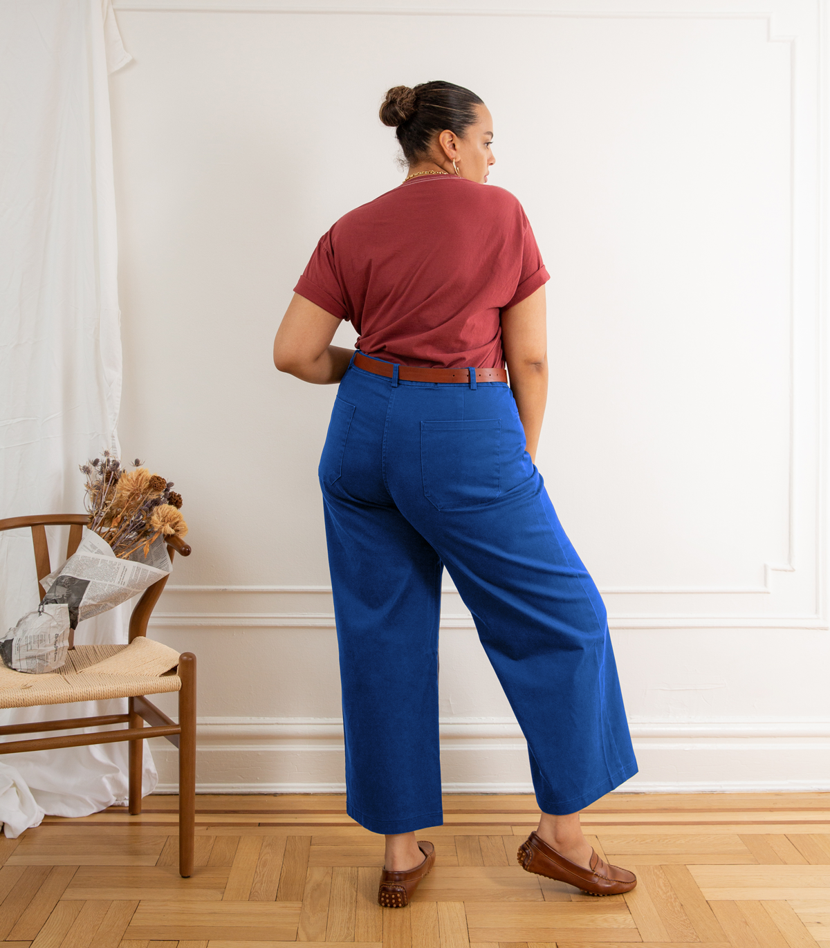 Loup - Toni Wide Ankle Pants - Royal -