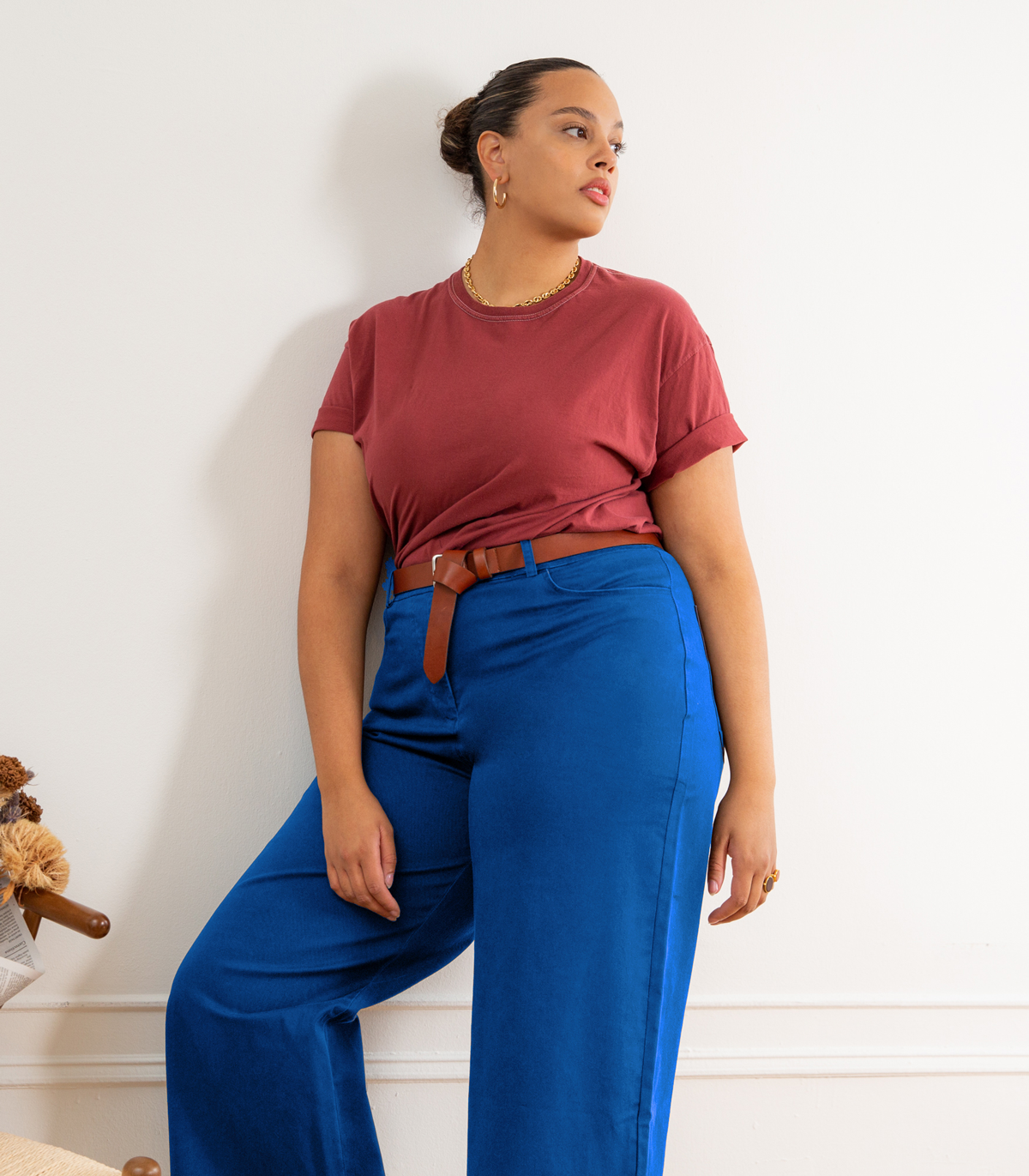 Loup - Toni Wide Ankle Pants - Royal -