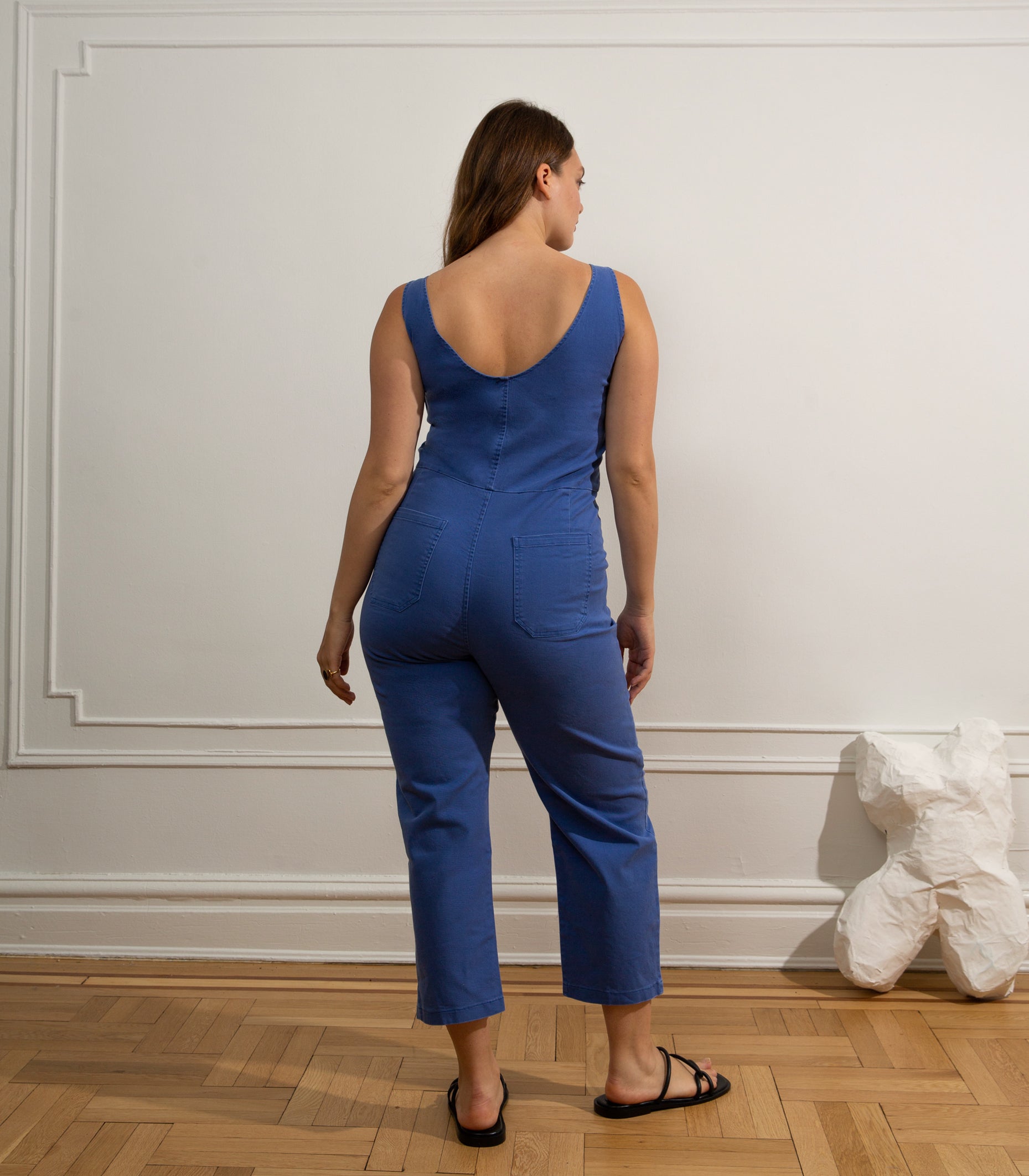 Loup - Claire Sleeveless Buckle Jumpsuit - Royal -