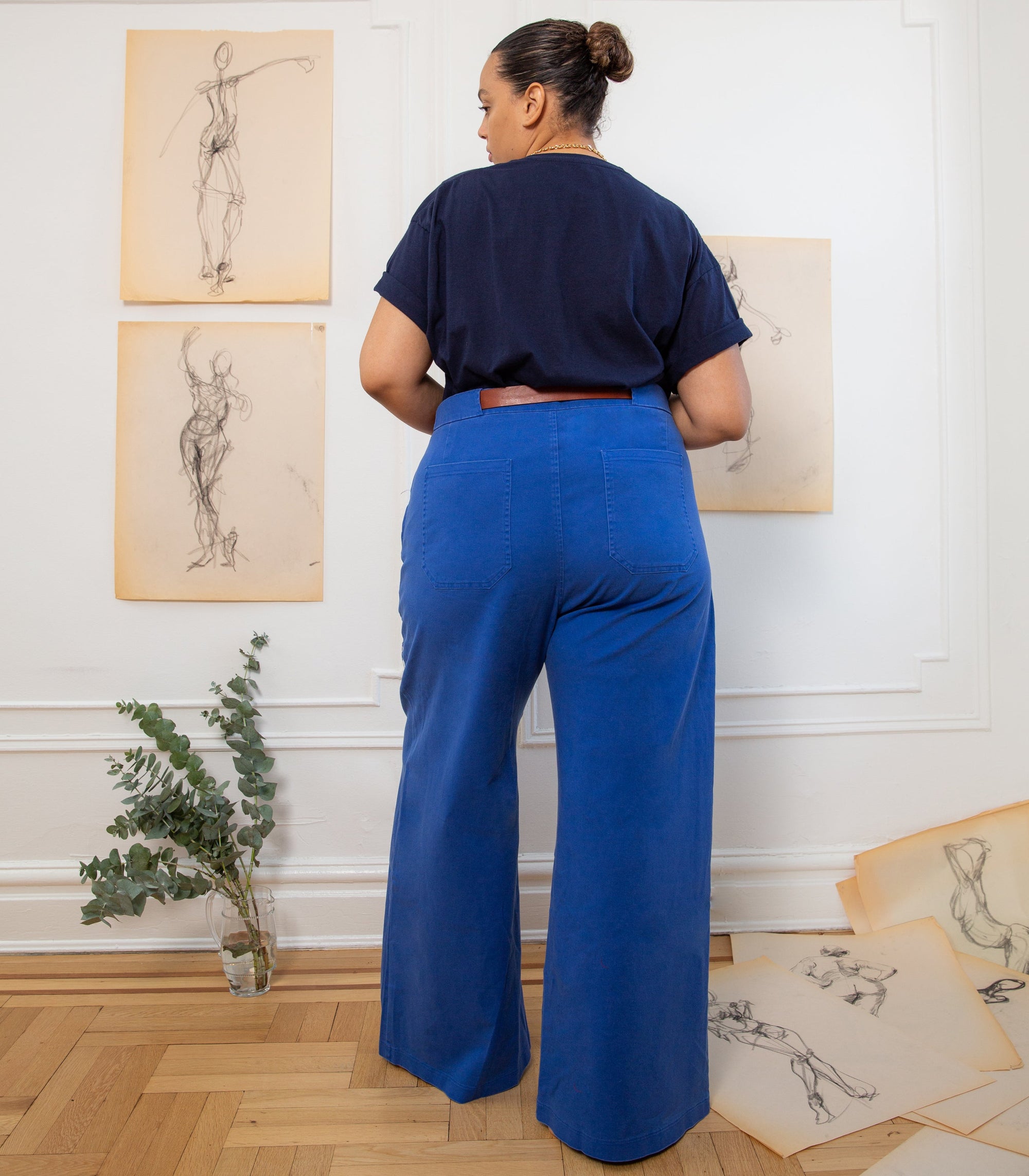 Loup - Long Sabrina Wide-Leg Pants - Royal -